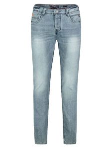 Sublevel Dżinsy - Slim fit - w kolorze błękitnym rozmiar: W36. Niebieskie jeansy Sublevel, z aplikacjami, ze skóry. Za 70,24 zł.