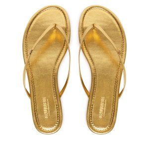 Japonki LAUREN RALPH LAUREN. Żółte klapki Lauren Ralph Lauren, bez wzorów, bez obcasa. Za 379,99 zł.