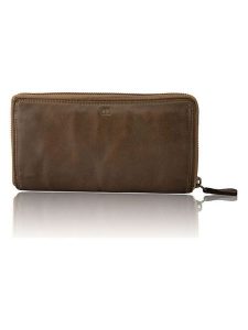 Bellicci Skórzany portfel "Greta" w kolorze jasnobrązowym - 19,5 x 10 x 3 cm rozmiar: onesize. Brązowe portfele Bellicci, bez wzorów, z materiału. Za 86,99 zł.