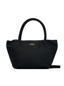 Tommy Hilfiger Torebka Th Marina Bucket Nylon AW0AW18831 Czarny. Czarne torebki klasyczne TOMMY HILFIGER, bez wzorów, z materiału, bez dodatków. Za 449,99 zł.
