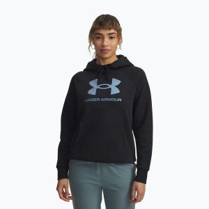 Bluza Under Armour Rival Fleece Piped HZ Hoodie. Czarne bluzy Under Armour, bez wzorów, bez kaptura. Za 169,99 zł.
