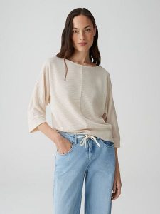 OPUS Sweter "Sollika" w kolorze kremowym rozmiar: 44. Brązowe swetry oversize Opus, bez wzorów, bez ramiączek. Za 110,45 zł.