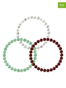 Pearline Bransoletki (3 szt.) z kamieniami szlachetnymi rozmiar: onesize. Białe bransoletki Pearline, z agatem. Za 199,65 zł.