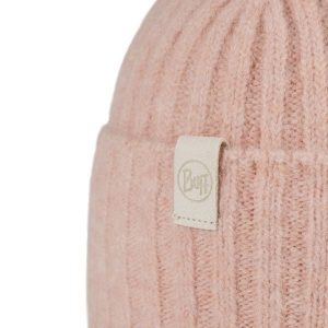 Czapka BUFF KNITTED BEANIE NILAH PEACH BEIGE. Brązowe czapki Buff, bez wzorów, z elastanu. Za 138,59 zł.