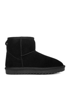 DeeZee Śniegowce DZ-79 Czarny. Czarne buty zimowe DeeZee, ze skóry, bez obcasa, bez zapięcia. Za 249,99 zł.
