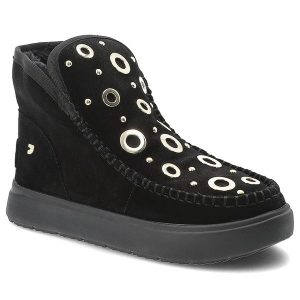 Czarne Śniegowce Gioseppo Ocieplane Obuwie Damskie. Czarne buty zimowe Hot Potatoes by Gioseppo, z weluru, bez obcasa, bez zapięcia. Za 322,99 zł.