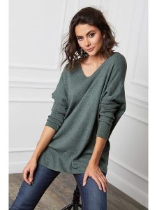 Joséfine Sweter "Beder" w kolorze khaki rozmiar: L. Brązowe swetry oversize Joséfine, l, bez wzorów, z kaszmiru, bez ramiączek. Za 158,10 zł.