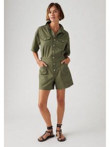 Levi's Kombinezon w kolorze khaki rozmiar: M. Brązowe kombinezony Levi's®, m, bez wzorów, bez kołnierzyka, bez ramiączek. Za 182,72 zł.