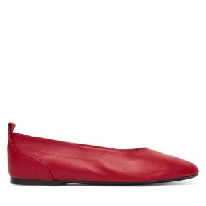 Baleriny Tamaris. Czerwone balerinki Tamaris, bez wzorów, bez obcasa, bez zapięcia. Za 299,99 zł.
