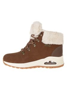 Skechers Skórzane botki "Uno Rugged" w kolorze brązowym rozmiar: 38. Brązowe botki Skechers, bez wzorów, z materiału, bez obcasa, bez zapięcia. Za 285,49 zł.