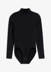 Body shape bezszwowe, średni stopień modelowania sylwetki. Czarne body i gorsety bonprix, bez wzorów. Za 139,99 zł.