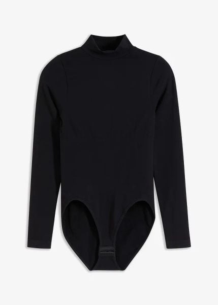 Body shape bezszwowe, średni stopień modelowania sylwetki. Czarne body i gorsety bonprix, bez wzorów. Za 139,99 zł.
