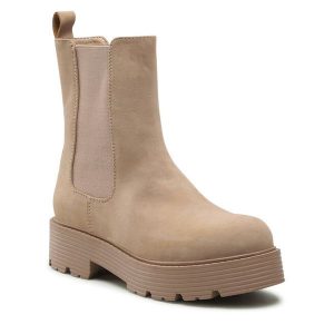 Sztyblety Jenny Fairy. Brązowe botki Jenny Fairy, bez wzorów, bez obcasa, na płaskiej podeszwie, bez zapięcia. Za 107,98 zł.