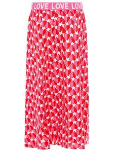 Zwillingsherz Spódnica w kolorze czerwono-różowym rozmiar: L/XL. Czerwone spódnice Zwillingsherz, l, bez wzorów, z wiskozy, maxi. Za 127,35 zł.