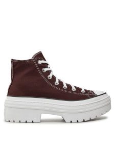 Converse Trampki Chuck Taylor All Star Lugged Heel Platform A09401C Bordowy. Czerwone trampki Converse, bez wzorów, z materiału, bez zapięcia. Za 259,99 zł.