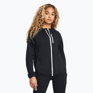 Kurtka do biegania damska Under Armour Phantom Windbreaker. Czarne kurtki Under Armour, bez wzorów, bez kaptura. Za 329,99 zł.
