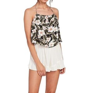 Koszulka damska Volcom Coco Halter Cami. Czarne koszulki sportowe Volcom, bez wzorów, z wiskozy, bez ramiączek. Za 101,00 zł.