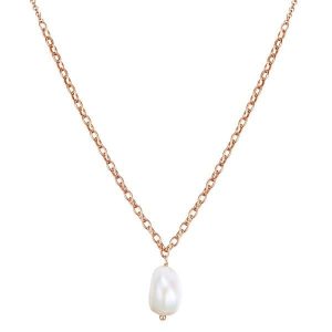 Glanzstücke München Naszyjnik srebrny srebro wysokiej próby Perła hodowlana słodkowodna różowe złoto Naszyjniki 1 ct Damski. Czerwone naszyjniki Glanzstücke München, z perłą, pozłacane. Za 199,99 zł.