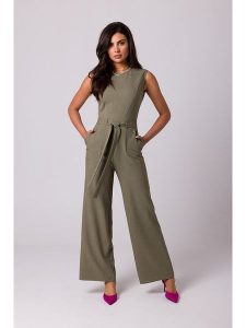 Be Wear Kombinezon w kolorze oliwkowym rozmiar: S. Brązowe kombinezony Be Wear, s, bez wzorów, bez kołnierzyka, bez ramiączek. Za 210,81 zł.