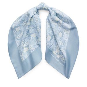 Chusta LAUREN RALPH LAUREN. Niebieskie apaszki i chusty Lauren Ralph Lauren, bez wzorów. Za 519,99 zł.