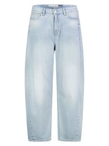 Sublevel Dżinsy - Barrel fit - w kolorze błękitnym rozmiar: S. Niebieskie jeansy Sublevel, z aplikacjami, ze skóry. Za 129,95 zł.