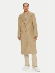 2NDDAY Płaszcz wełniany Miguel 2245110123 Beżowy Oversize. Brązowe płaszcze 2NDDAY, na zimę, bez wzorów, z syntetyku, bez kaptura. Za 919,99 zł.