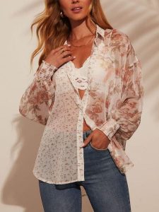 Milan Kiss Koszula w kolorze kremowo-jasnoróżowo-jasnobrązowym rozmiar: S. Brązowe koszule Milan Kiss, s, bez wzorów, bez kołnierzyka, bez ramiączek. Za 130,99 zł.