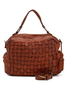 Melina C Skórzana torebka "Alonte" w kolorze jasnobrązowym - 36 x 28 x 15 cm rozmiar: onesize. Brązowe torebki klasyczne Melina C, bez wzorów, z materiału, przez ramię, bez dodatków. Za 543,99 zł.