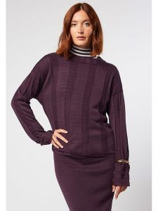 Rodier Sweter w kolorze fioletowym rozmiar: S. Różowe swetry oversize Rodier, s, bez wzorów, z wełny, bez ramiączek. Za 173,60 zł.