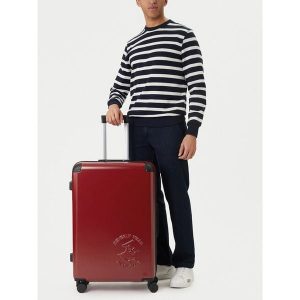 Walizka duża Beverly Hills Polo Club. Czerwone walizki Beverly Hills Polo Club, bez wzorów, duże. Za 399,99 zł.