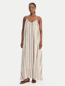 Eleh Sukienka letnia SS260133 Écru Relaxed Fit. Sukienki Eleh, na lato, bez wzorów, z wiskozy, bez kołnierzyka, bez ramiączek. Za 628,99 zł.