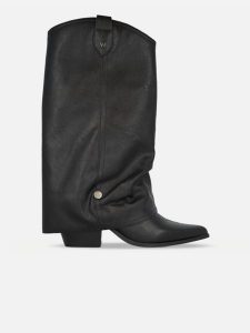 Wrangler Kozaki "Talia" w kolorze czarnym rozmiar: 39. Czarne kozaki Wrangler, na zimę, bez wzorów, bez obcasa, bez zapięcia. Za 259,95 zł.