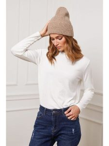 So Cachemire Koszulka "Funel" w kolorze białym rozmiar: M. Białe bluzki So Cachemire, m, bez wzorów, z kaszmiru, bez kołnierzyka, bez ramiączek. Za 135,95 zł.