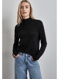 Street One Sweter w kolorze czarnym rozmiar: 36. Czarne golfy Street One, bez wzorów, ze splotem. Za 79,03 zł.