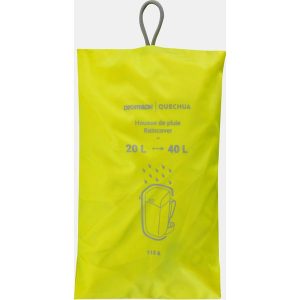 Pokrowiec przeciwdeszczowy na plecak 20/40 l. Zielone plecaki QUECHUA. Za 34,99 zł.