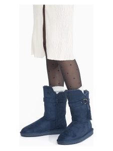 ISLAND BOOT Botki zimowe "Crawford" w kolorze granatowym rozmiar: 36. Niebieskie botki Island Boot, na zimę, bez wzorów, z materiału, bez obcasa, bez zapięcia. Za 122,96 zł.