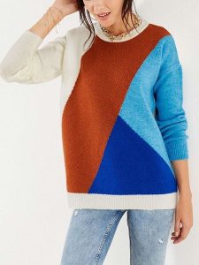 Milan Kiss Sweter w kolorze kremowo-karmelowo-niebieskim rozmiar: S. Brązowe swetry oversize Milan Kiss, s, bez wzorów, z wełny, bez ramiączek. Za 130,99 zł.