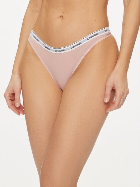 Calvin Klein Underwear Stringi 000QD5043E Różowy. Czerwone stringi Calvin Klein Underwear, bez wzorów, z bawełny. Za 69,99 zł.
