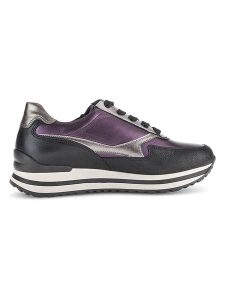 Gabor Sneakersy w kolorze czarno-fioletowym rozmiar: 37,5. Czarne trampki Gabor, bez wzorów, z materiału, bez zapięcia. Za 219,60 zł.