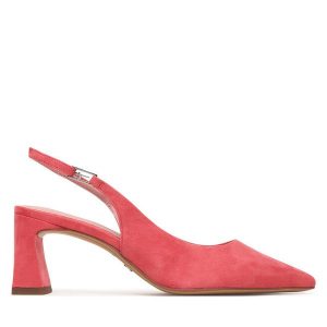 Sandały Tamaris. Czerwone sandały Tamaris, bez wzorów, bez obcasa, na słupku, bez zapięcia. Za 369,99 zł.