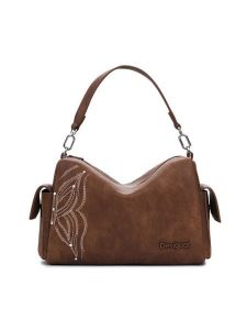 Desigual Torebka Habana 25SAXPAD Brązowy. Brązowe torebki klasyczne Desigual, bez wzorów, ze skóry, bez dodatków. Za 249,99 zł.