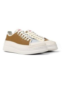 Camper Skórzane sneakersy w kolorze jasnobrązowo-beżowo-błękitnym rozmiar: 36. Brązowe trampki Camper, bez wzorów, bez zapięcia. Za 193,24 zł.