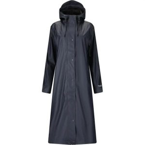 Długa wodoodporna kurtka PU damska Weather Report Typhoon. Niebieskie kurtki Weather Report, bez wzorów, bez kaptura. Za 356,50 zł.