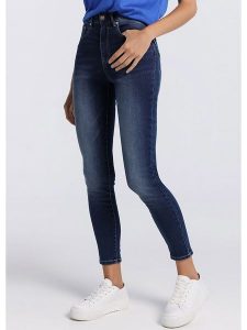 Victorio & Lucchino Dżinsy - Skinny fit - w kolorze granatowym rozmiar: W26. Niebieskie jeansy Victorio & Lucchino, bez wzorów, z podwyższonym stanem. Za 150,02 zł.