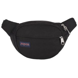 Torebka nerka sportowa dla dorosłych Fifth Avenue Waist Bag pojemność 2,5 L. Czarne nerki i saszetki Jansport, bez wzorów. Za 99,99 zł.