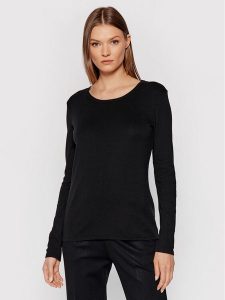 United Colors Of Benetton Bluzka 3GA2E16F9 Czarny Regular Fit. Czarne bluzki United Colors of Benetton, xl, bez wzorów, z bawełny, bez kołnierzyka, bez ramiączek. Za 99,99 zł.
