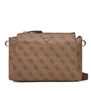 Torebka Guess. Brązowe listonoszki Guess, z aplikacjami, bez dodatków. Za 349,99 zł.