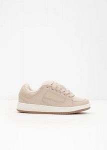 Sneakersy ocieplane. Brązowe buty sportowe bonprix, bez wzorów, bez zapięcia. Za 127,99 zł.
