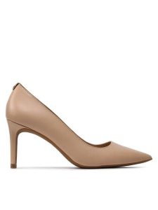 MICHAEL Michael Kors Szpilki Alina Flex Pump 40F2HNMP2L Beżowy. Brązowe szpilki MICHAEL Michael Kors, bez wzorów, ze skóry, bez obcasa. Za 489,99 zł.