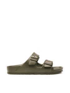 Birkenstock Klapki Arizona Eva 1019152 Zielony. Zielone klapki Birkenstock, bez wzorów, z syntetyku, bez obcasa. Za 239,99 zł.